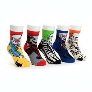 NWT Halloween Horror Movie Character Socks 5 Pairs Iconic Antagonistic Stars 5-9